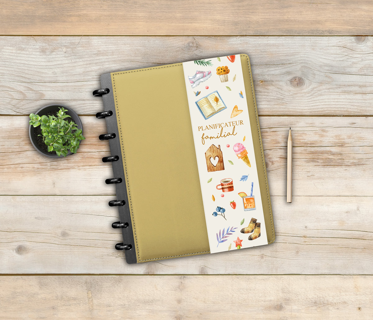 Agenda-planificateur familial - couverture en cuir - Collection 2024